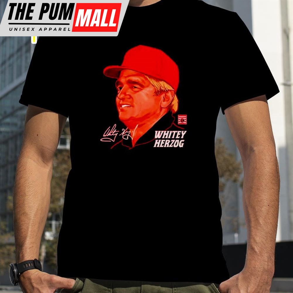 RIP Whitey Herzog St. Louis Profile Baseball Shirt