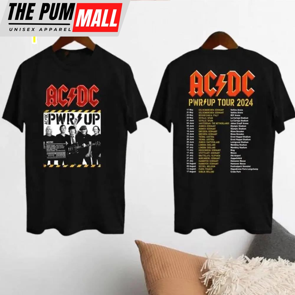 Rock Band ACDC Tour 2024 Shirt, ACDC Pwr Up World Tour 2024 Shirt