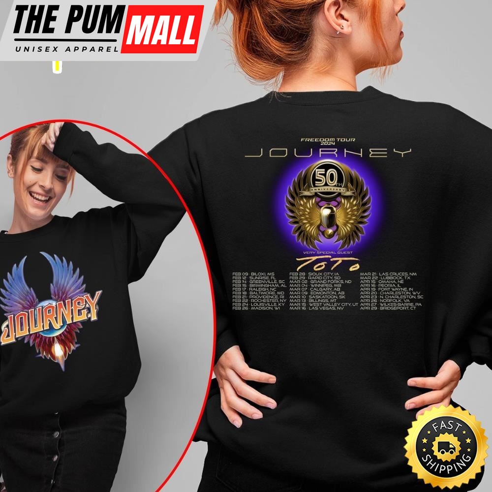 Rock Shirt Journey 2 Side Shirt Unisex Journey Freedom Tour