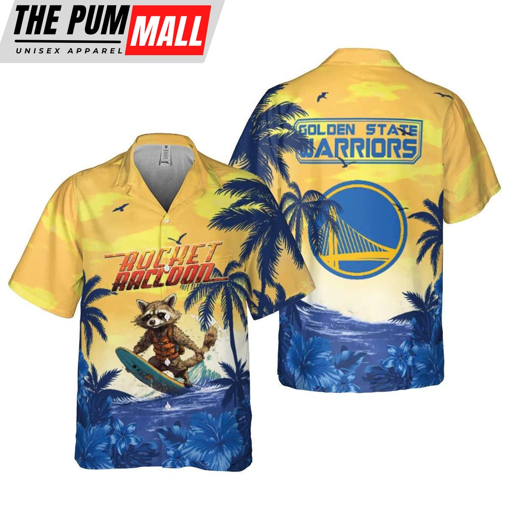 Rocket Raccoon Golden State Warriors Hawaii Shirt Summer Aloha