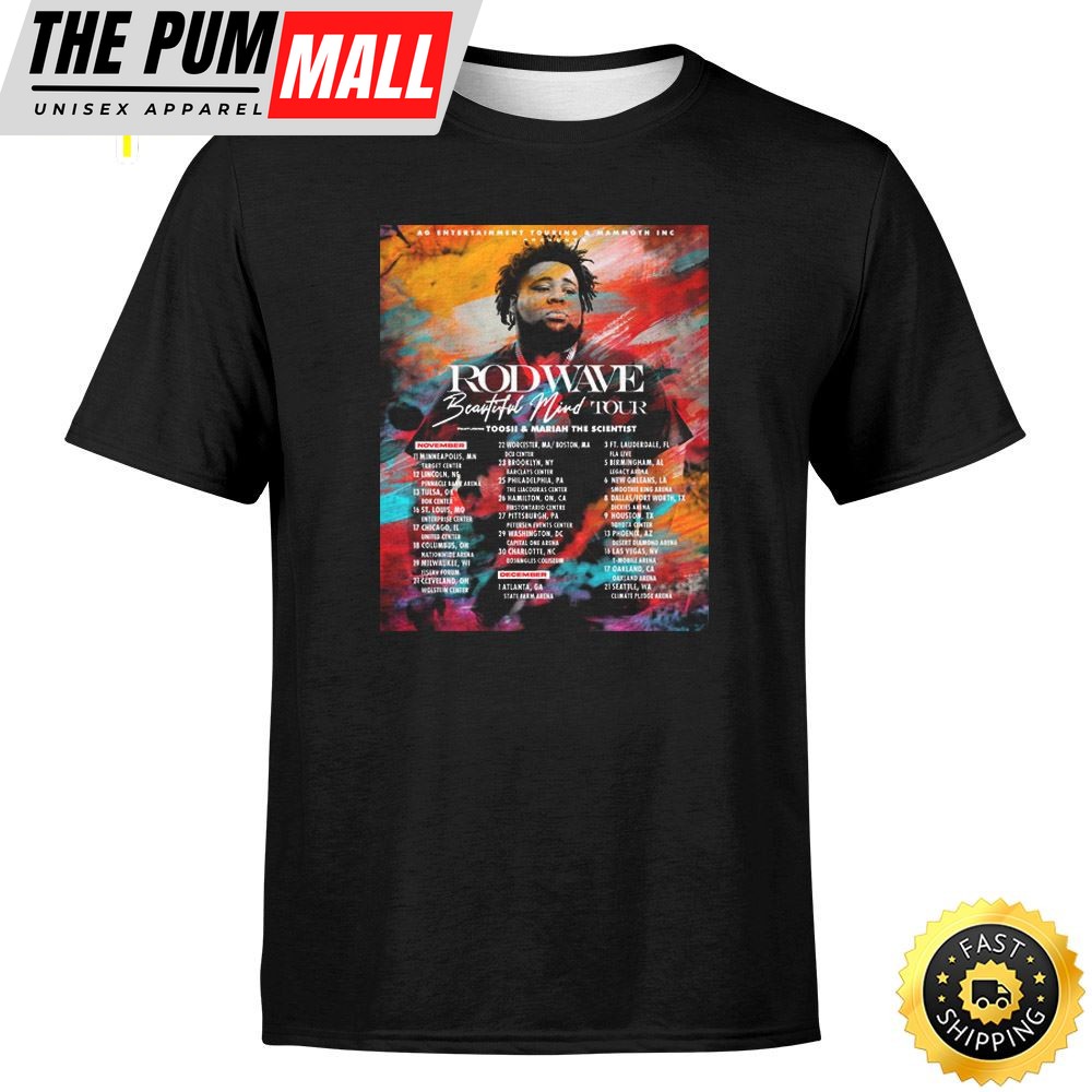 Rod Wave Beautiful Mind Tour 2025 T-Shirt