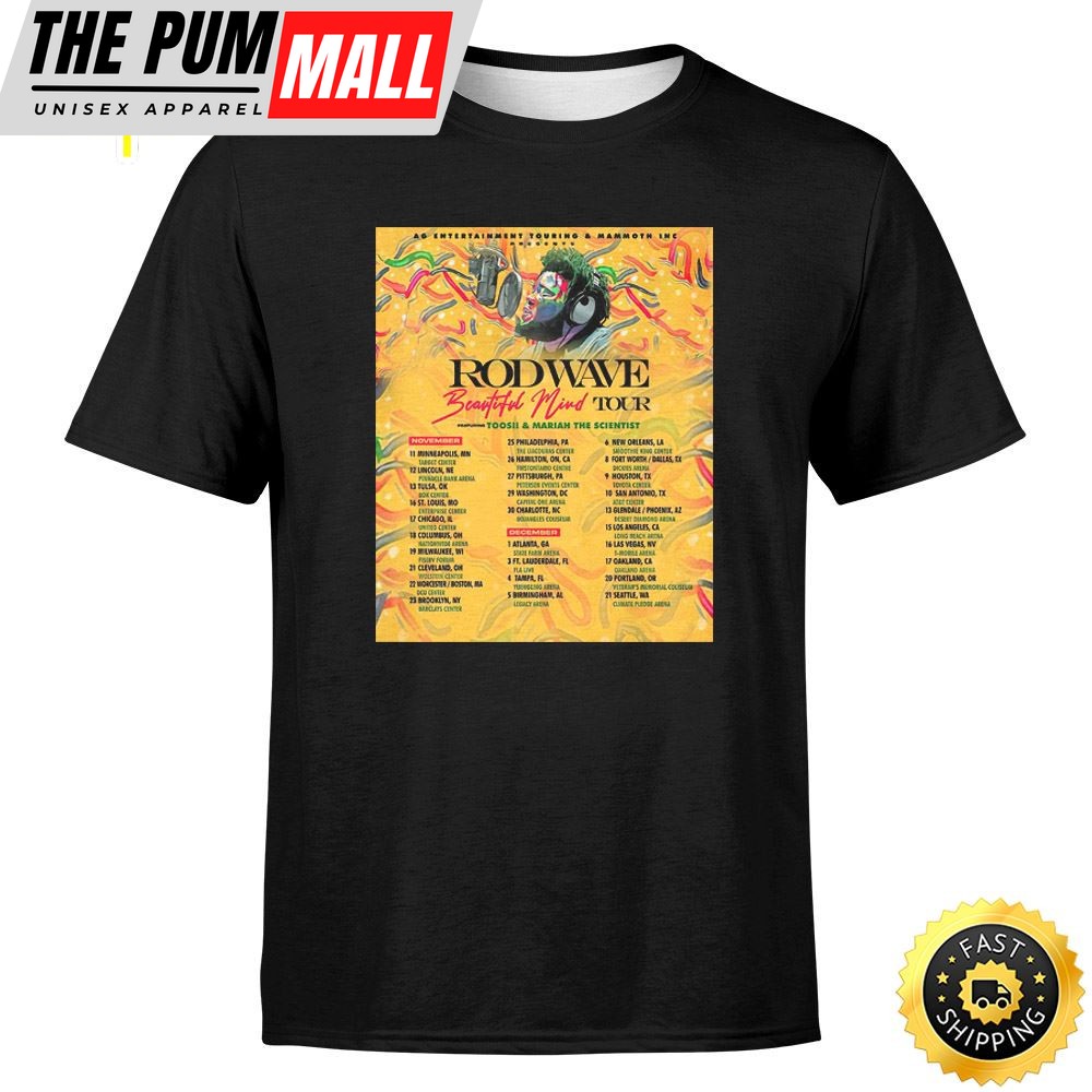 Rod Wave Beautiful Mind Tour T-Shirt