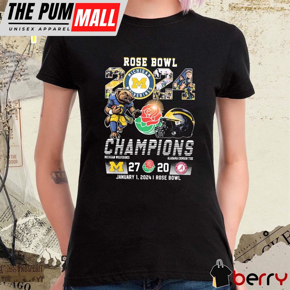 Rose Bowl Champions 2025 Michigan Wolverines T-Shirt