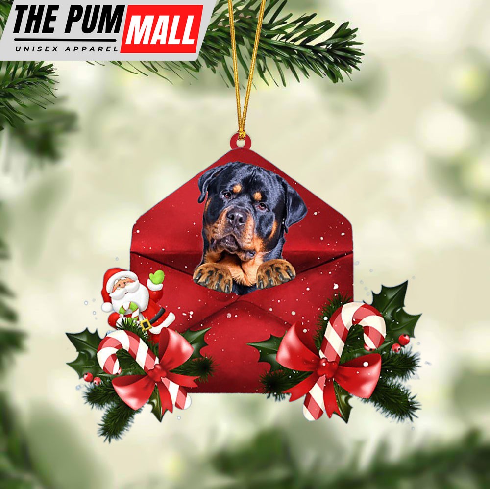 Rottweiler Christmas Letter Ornament – Car Ornament – Gifts For Pet Owners Limited Edition