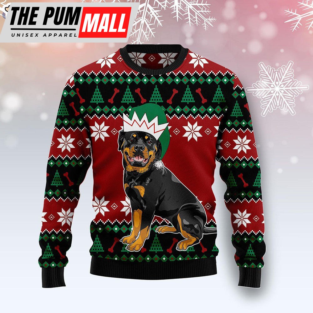 Rottweiler Cute Dog Lover Ugly Christmas Sweater – Xmas Gifts For Him or Her