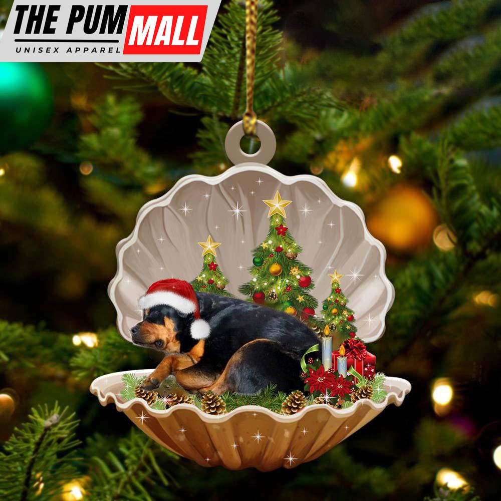 Rottweiler – Sleeping Pearl in Christmas Two Sided Ornament – Christmas Ornaments For Dog Lovers Limited Edition