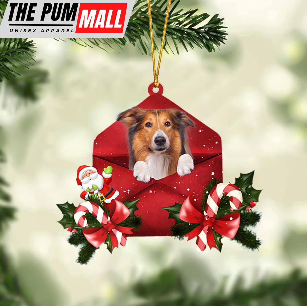 Rough Collie Christmas Letter Ornament – Car Ornament – Gifts For Pet Owners Limited Edition