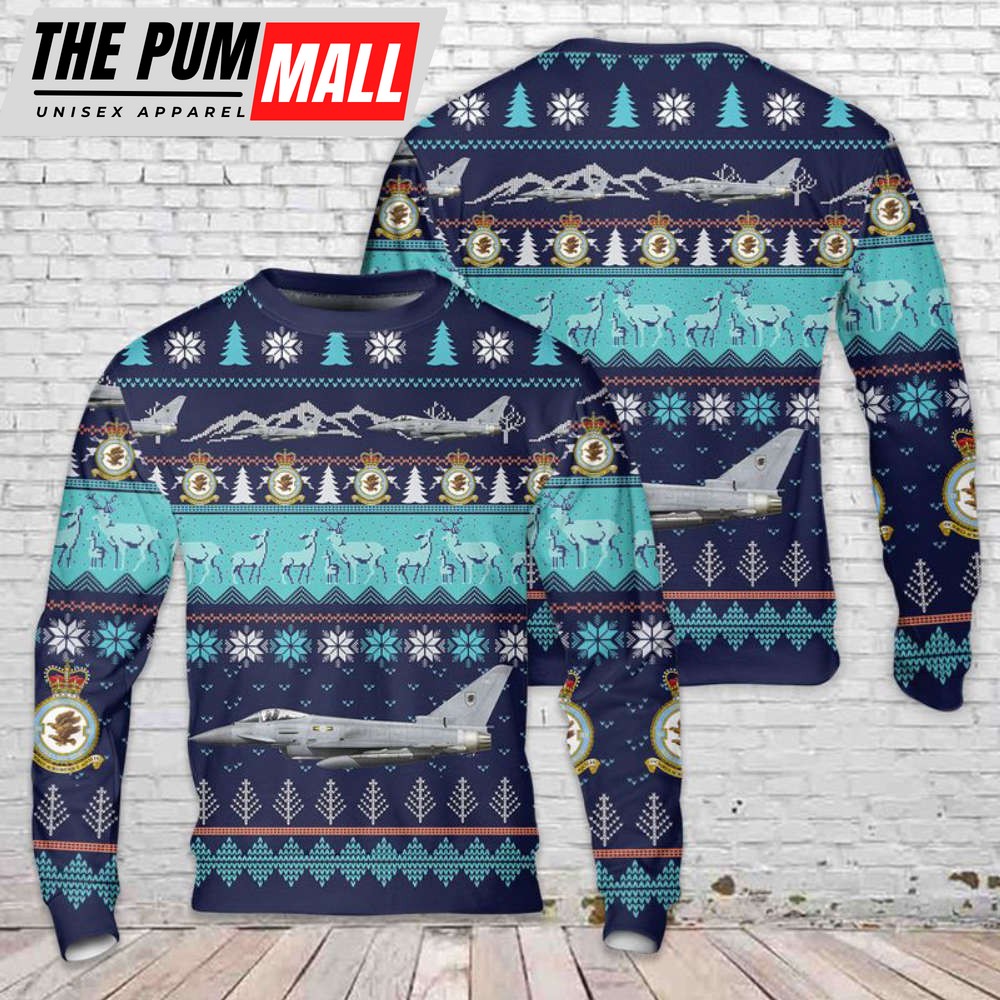 Royal Air Force No. 11 Squadron RAF Eurofighter Typhoon FGR.4 Christmas Sweater Gift For Christmas