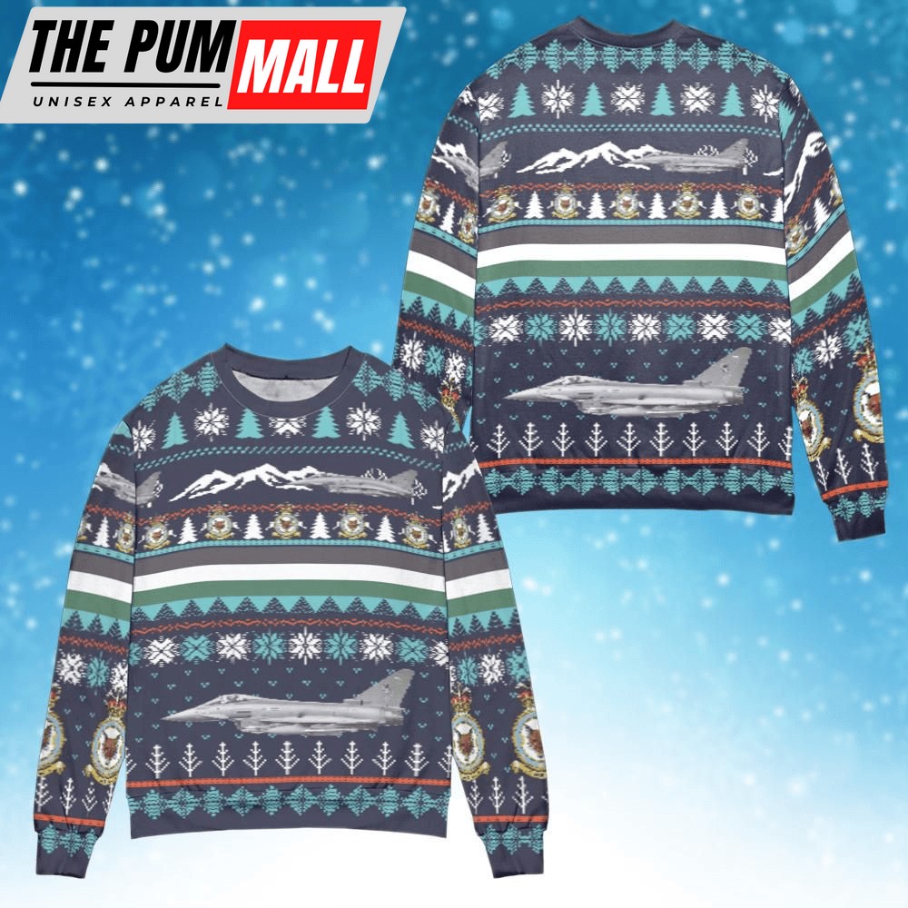 Royal Air Force No. 12 Squadron RAF Eurofighter Typhoon FGR.4 Christmas Sweater Gift For Christmas