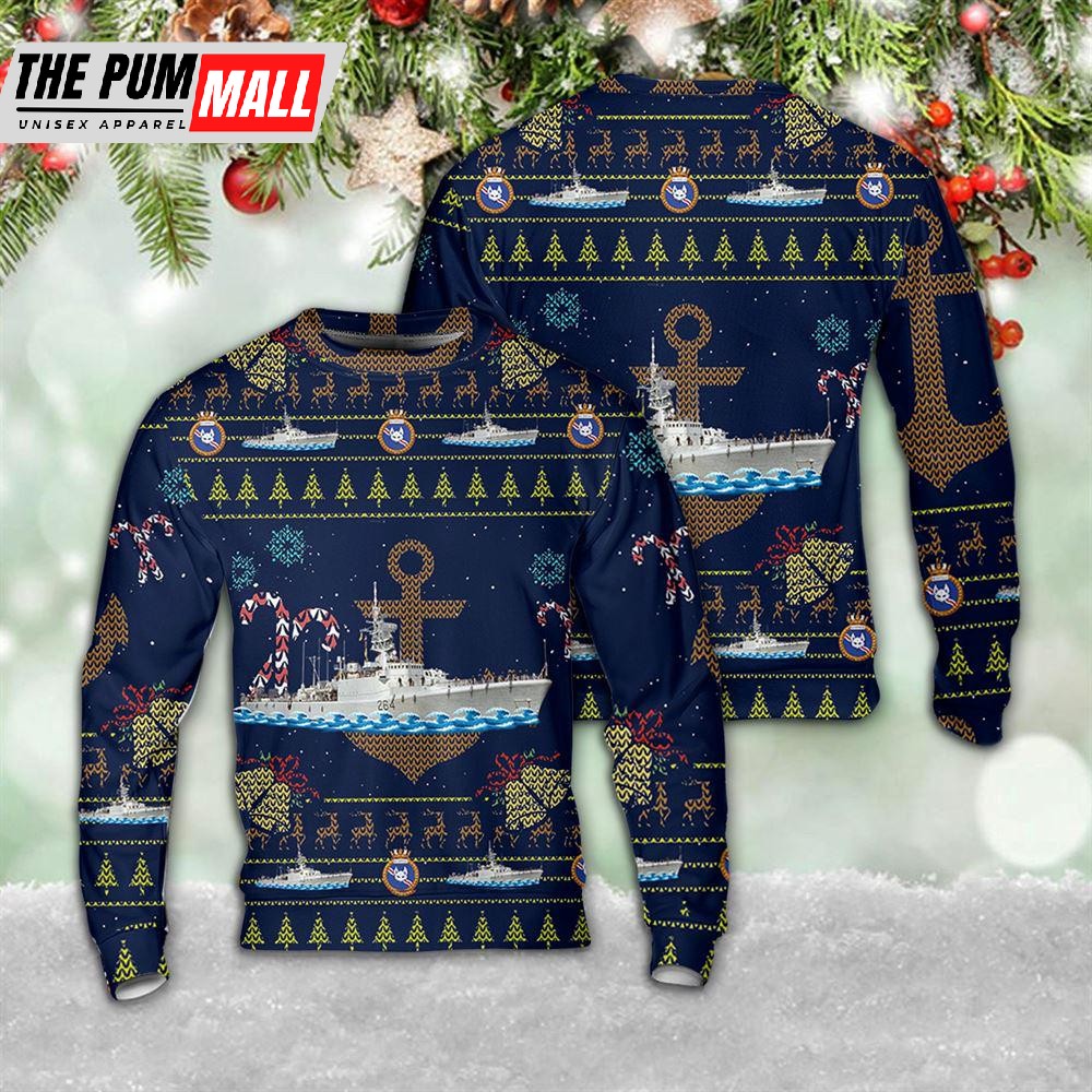 Royal Canadian Navy HMCS Qu’Appelle (DDE 264) Christmas Sweater Gift For Christmas