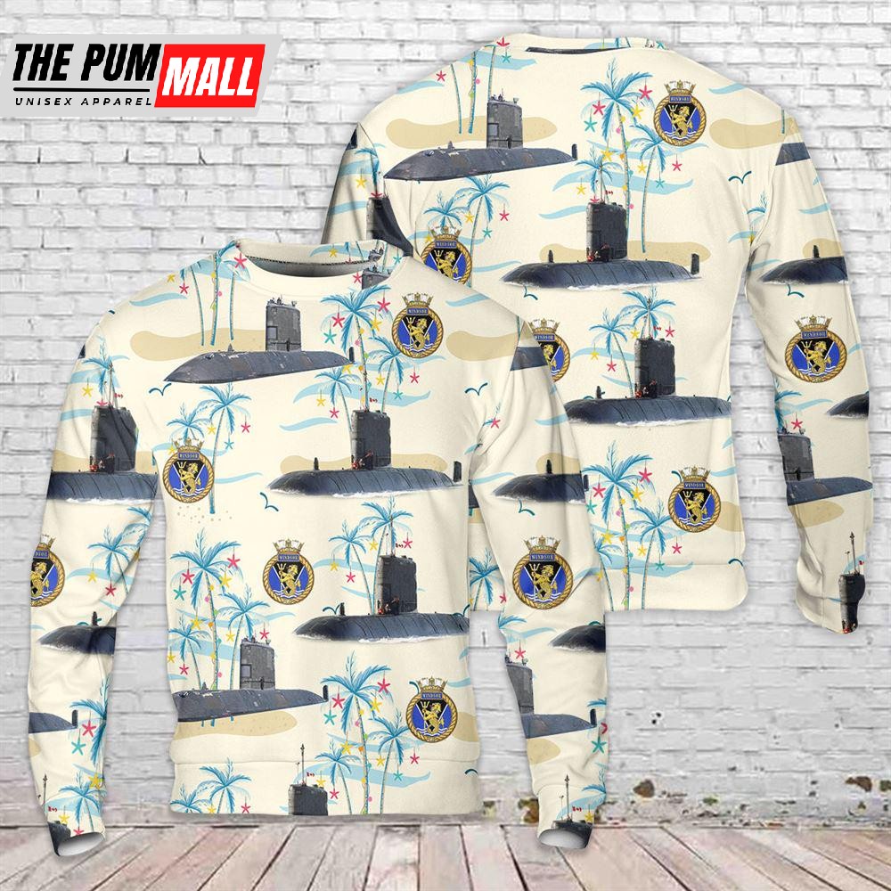 Royal Canadian Navy HMCS Windsor SSK 877 Submarine Christmas Sweater Gift For Christmas