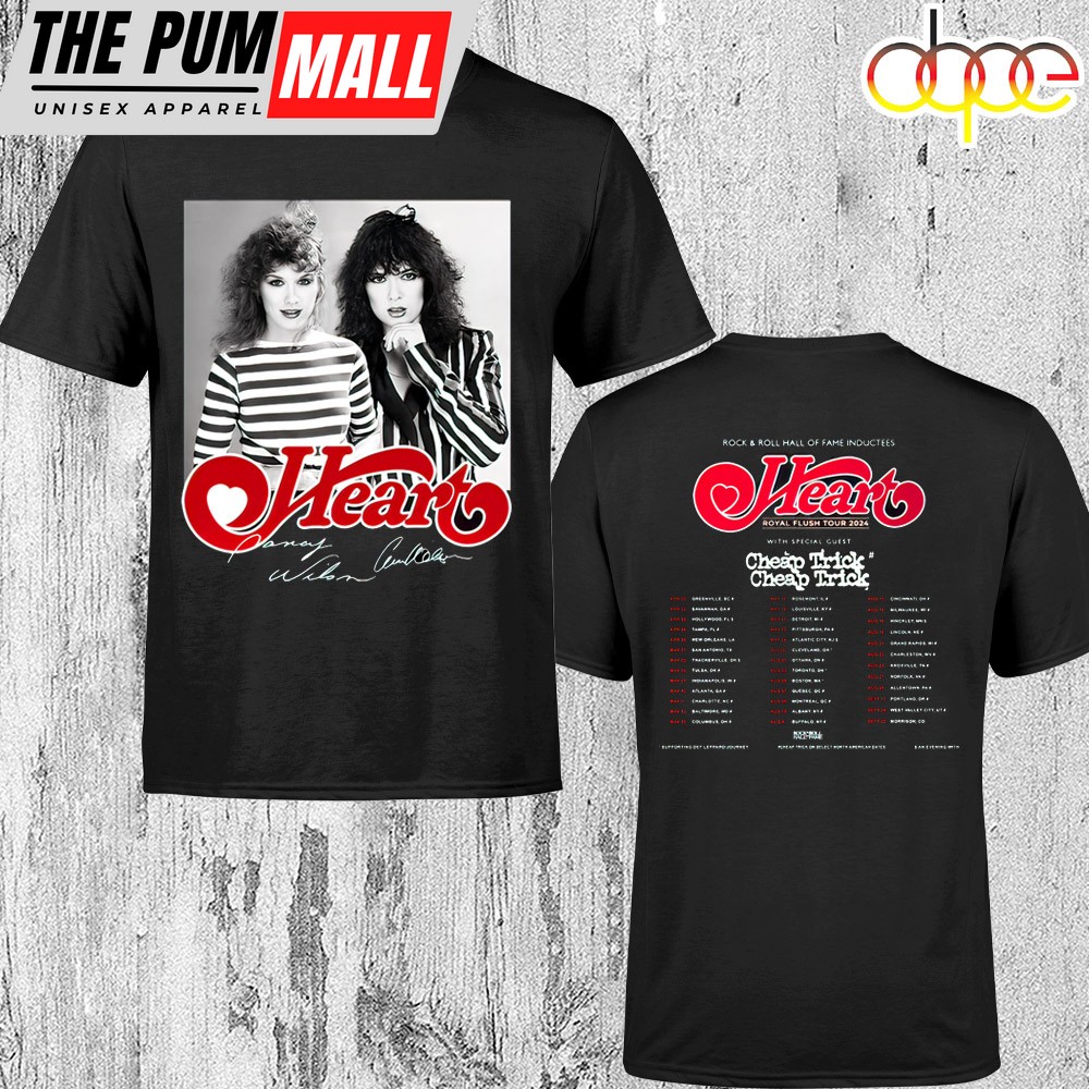 Royal Flush Tour 2025 Heart Band Unisex T-Shirt