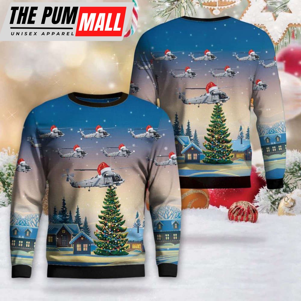 Royal New Zealand Navy Karman SH-2G(I) Sea Sprite Christmas Sweater 3D Gift For Christmas