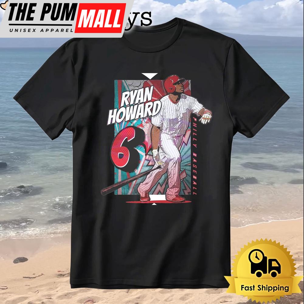 Ryan Howard Philadelphia Comicbook Baseball T-Shirt