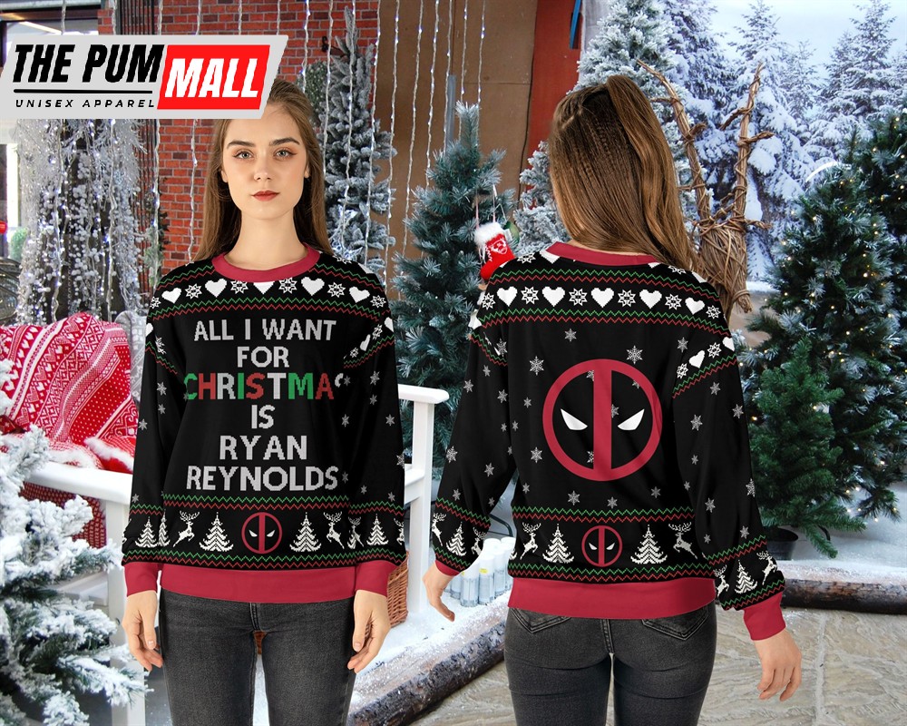 Ryan Reynolds Deadpool Ugly Christmas Sweater