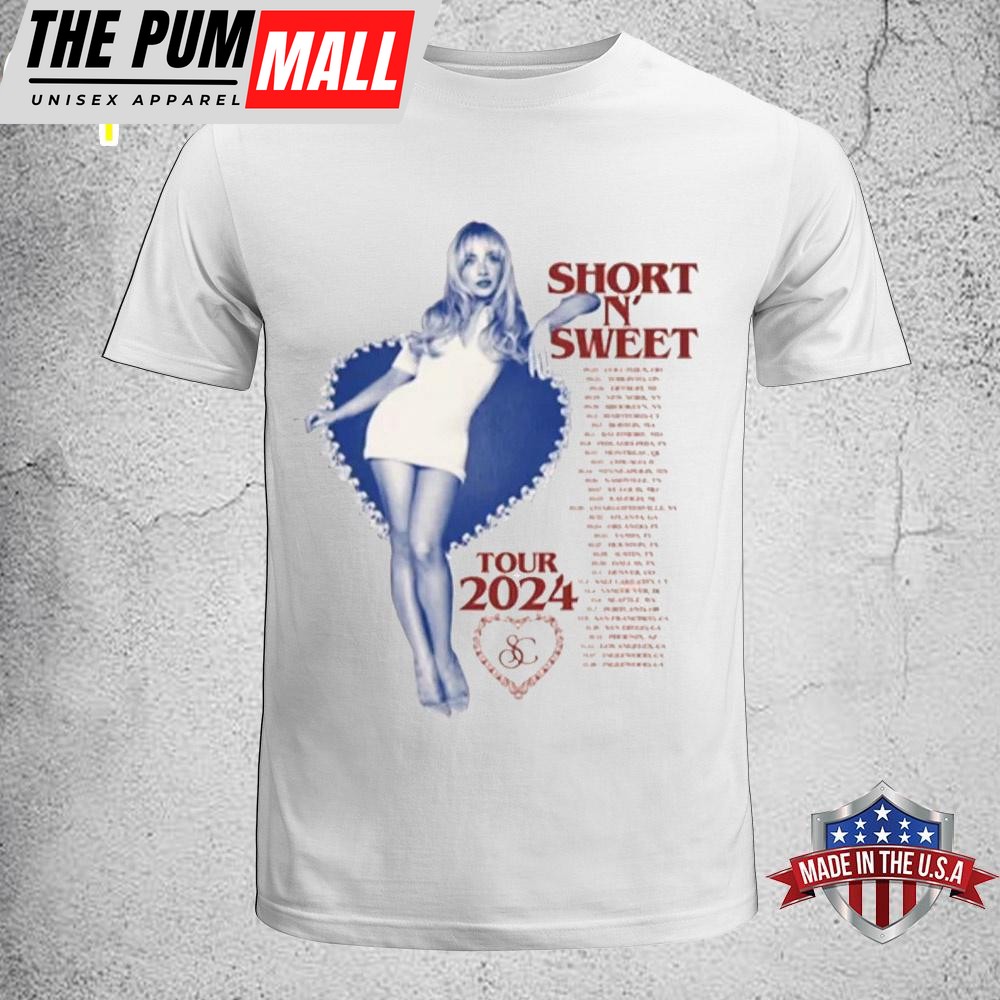 Sabrina Carpenter Merch – Short n’ Sweet Tour Dates Signature Music Unisex T-Shirt