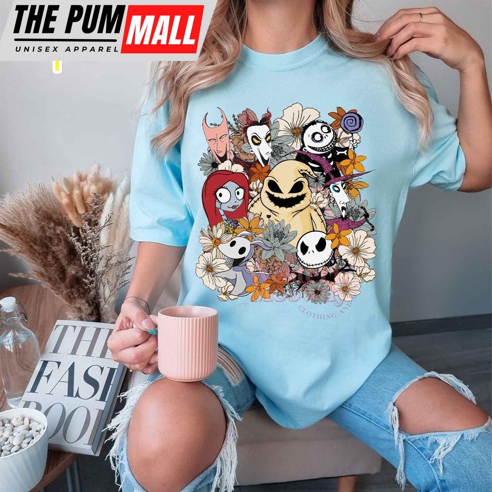 Sally Jack Skeleton and Friends Halloween Shirt