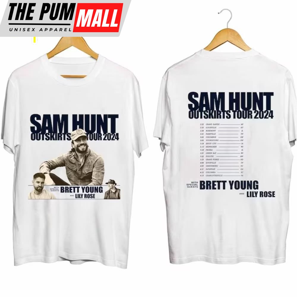 Sam Hunt 2024 Outskirts Tour Sam Hunt Country Music 2024 Tour Shirt