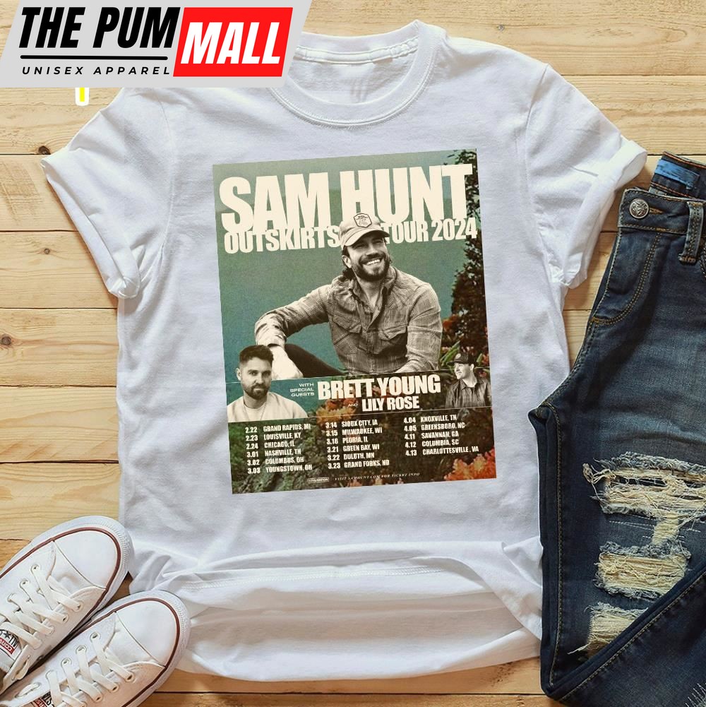 Sam Hunt Summer On The Outskirts 2025 Tour Shirt