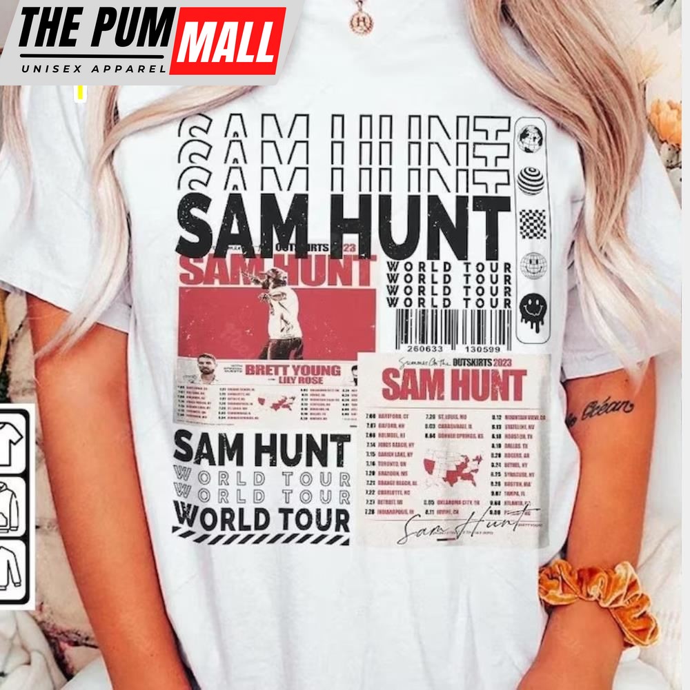Sam Hunt Y2k Vintage Shirt, Sam Hunt 2025 Tour Shirt