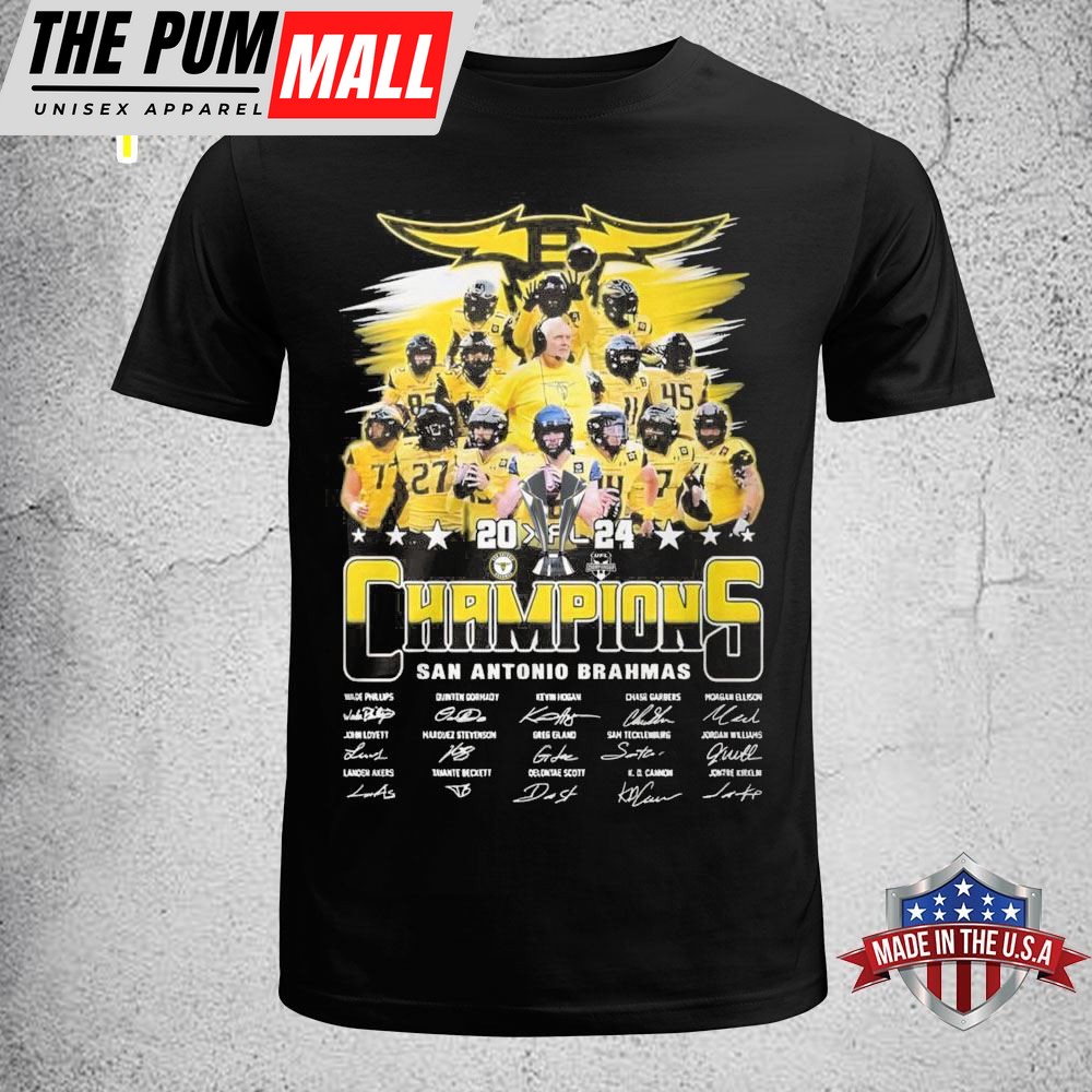 San Antonio Brahmas Team 2025 XFL Conference Champions Unisex T-shirt