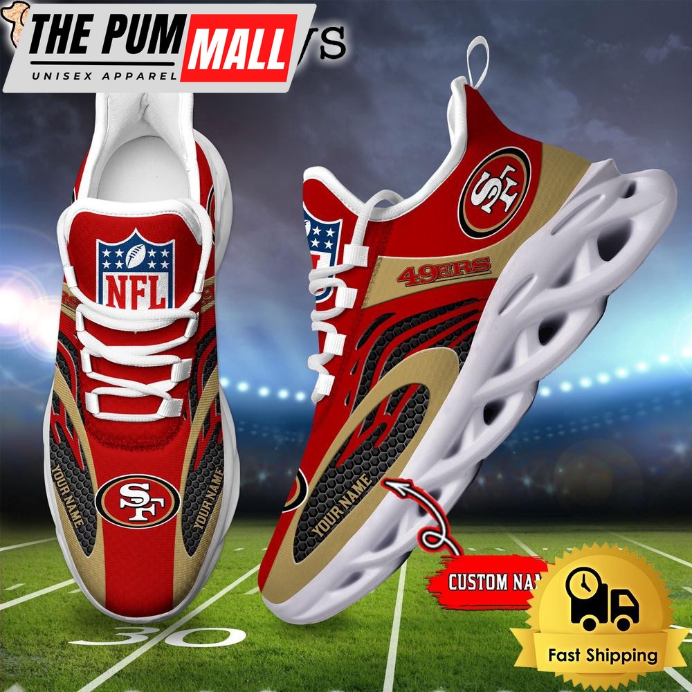 San Francisco 49ers Custom Max Soul Shoes