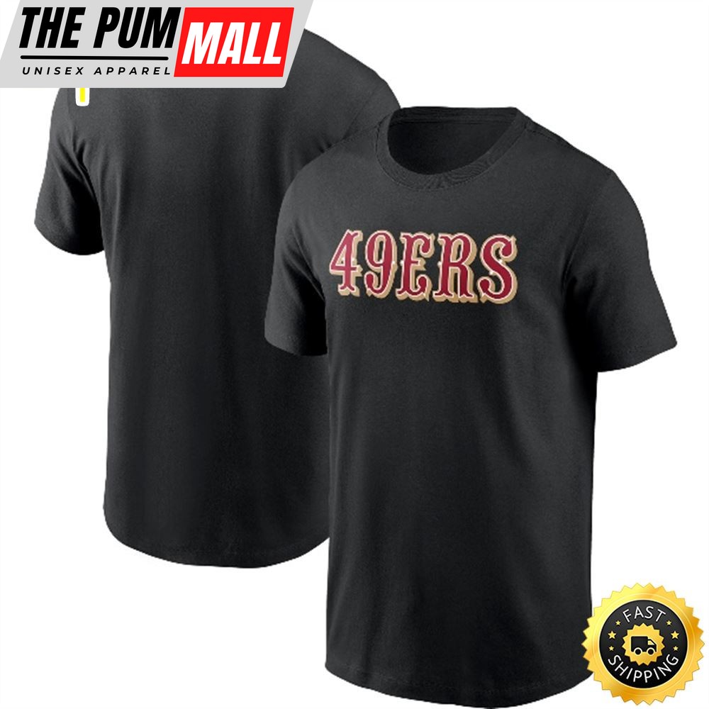 San Francisco 49ers Fan Gear Wordmark Black T-shirt