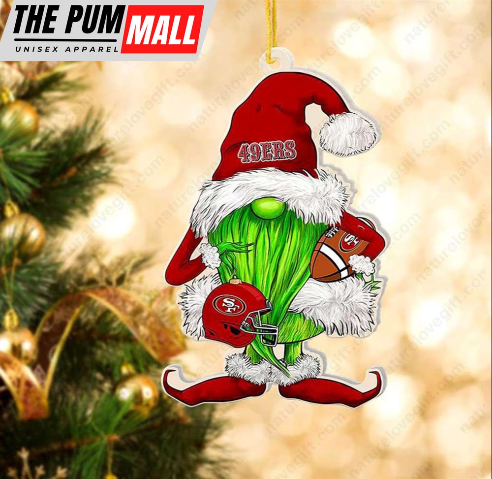 San Francisco 49ers Gnome Christmas Ornament Santa Xmas Tree Decoration Limited Edition