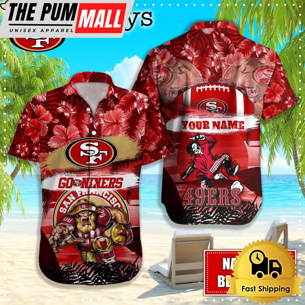 San Francisco 49ers Mascot Football Hawaiian Shirt, NFL Aloha Shirts
