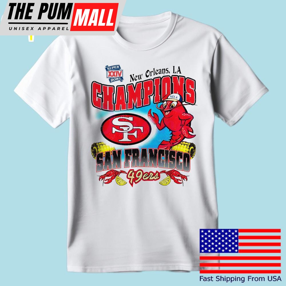 San Francisco 49ers New Orleans Super Bowl Xxiv Champion T Shirt