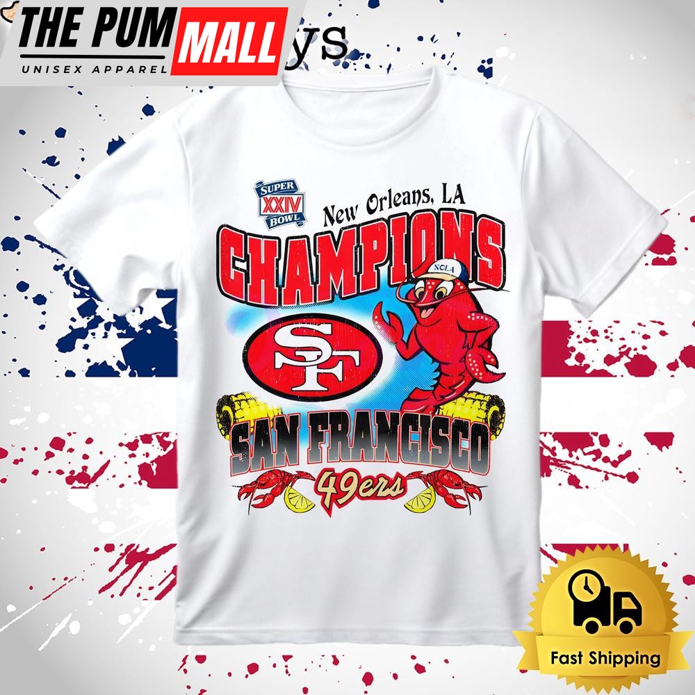 San Francisco 49ers New Orleans Super Bowl Xxiv Champion T Shirt