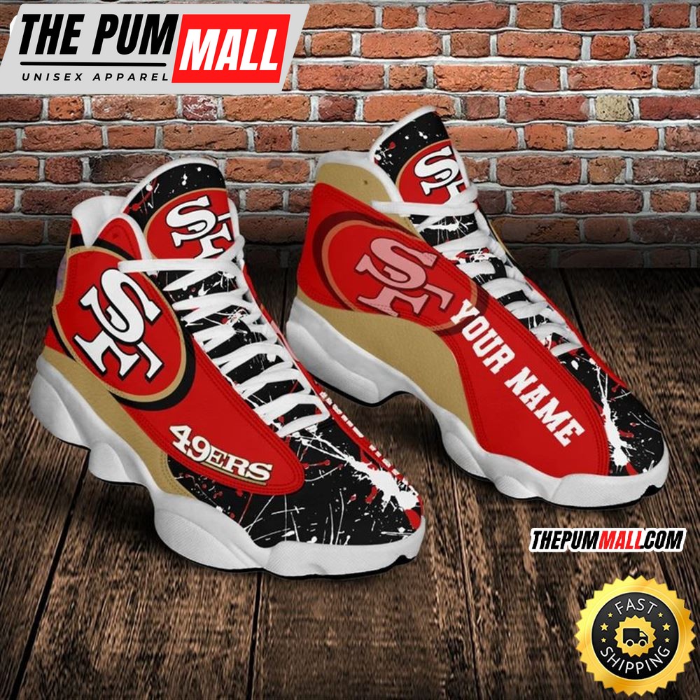 San Francisco 49Ers Nfl Custom Name Air Jd 13 Shoes
