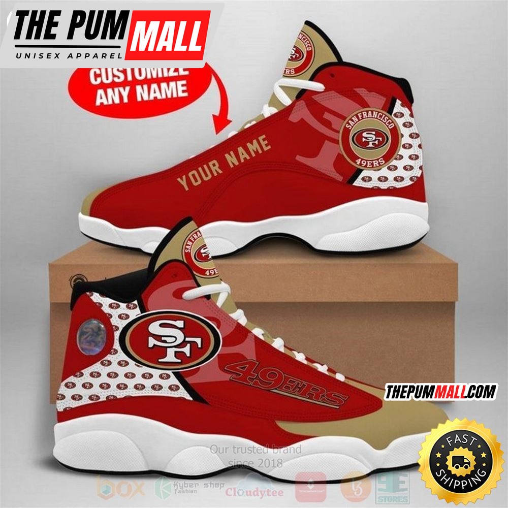 San Francisco 49Ers Nfl Football Team Custom Name Air Jd 13 Shoes