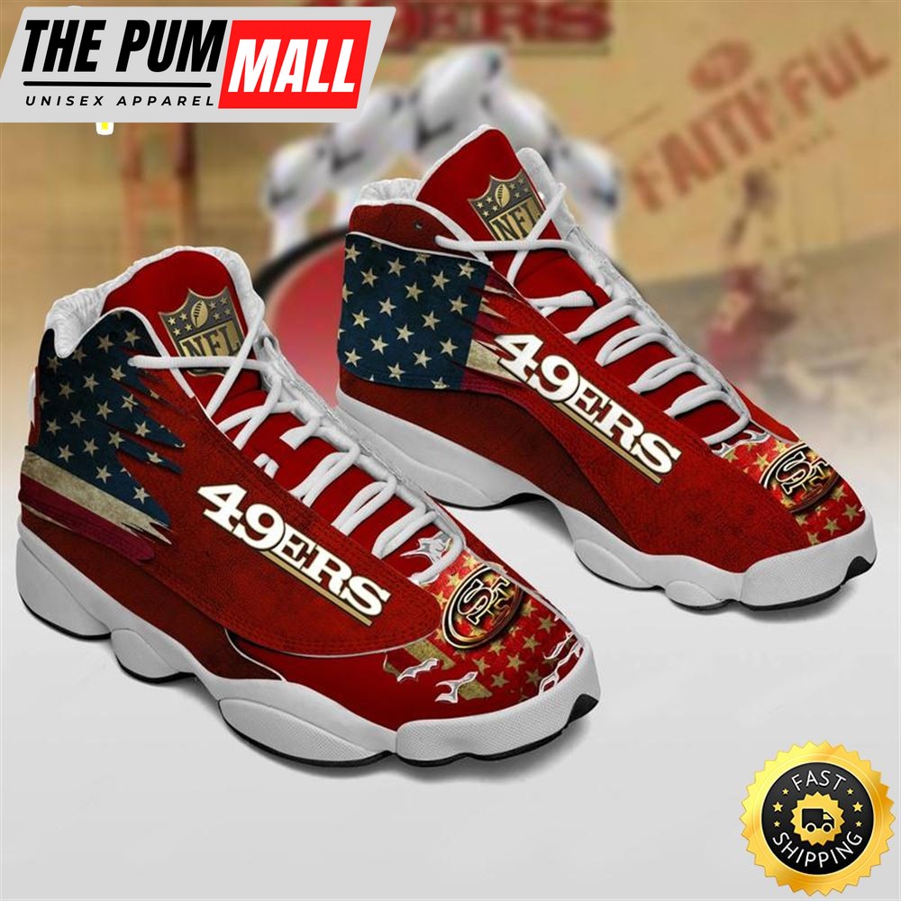 San Francisco 49Ers Nfl Ver 7 Air Jd 13 Sneaker