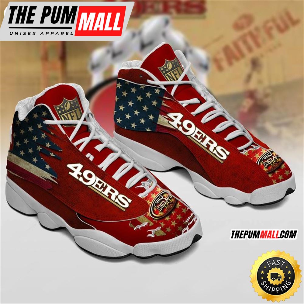 San Francisco 49Ers Nfl Ver 7 Air Jd 13 Sneaker