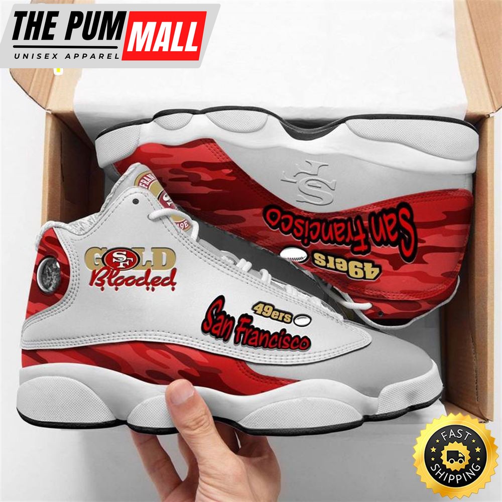 San Francisco 49Ers Nfl Ver 8 Air Jd 13 Sneaker