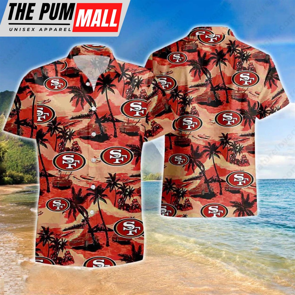 San Francisco 49ers Sunset Island Hawaiian Shirt