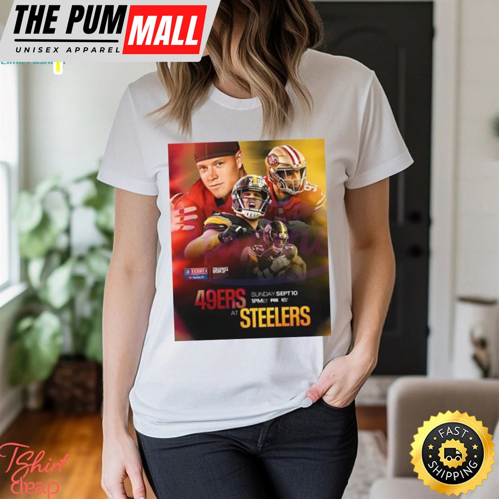 San Francisco 49ers Vs Pittsburgh Steelers 2025 Nfl Kickoff Shirt