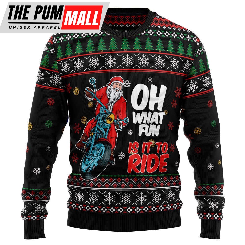 Santa And Motor T1911 Ugly Christmas Sweater – Best Gift For Christmas