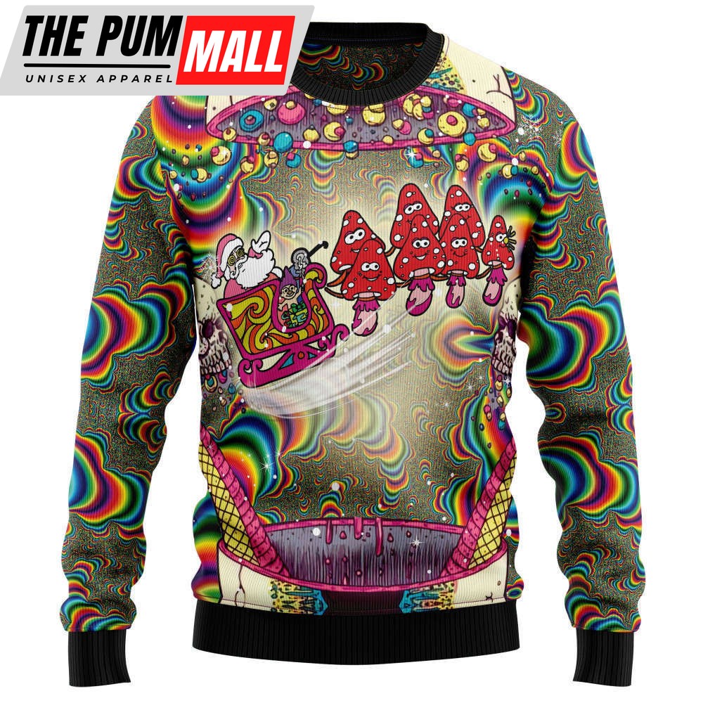 Santa And Mushroom T0511 Ugly Christmas Sweater – Noel Malalan Signature