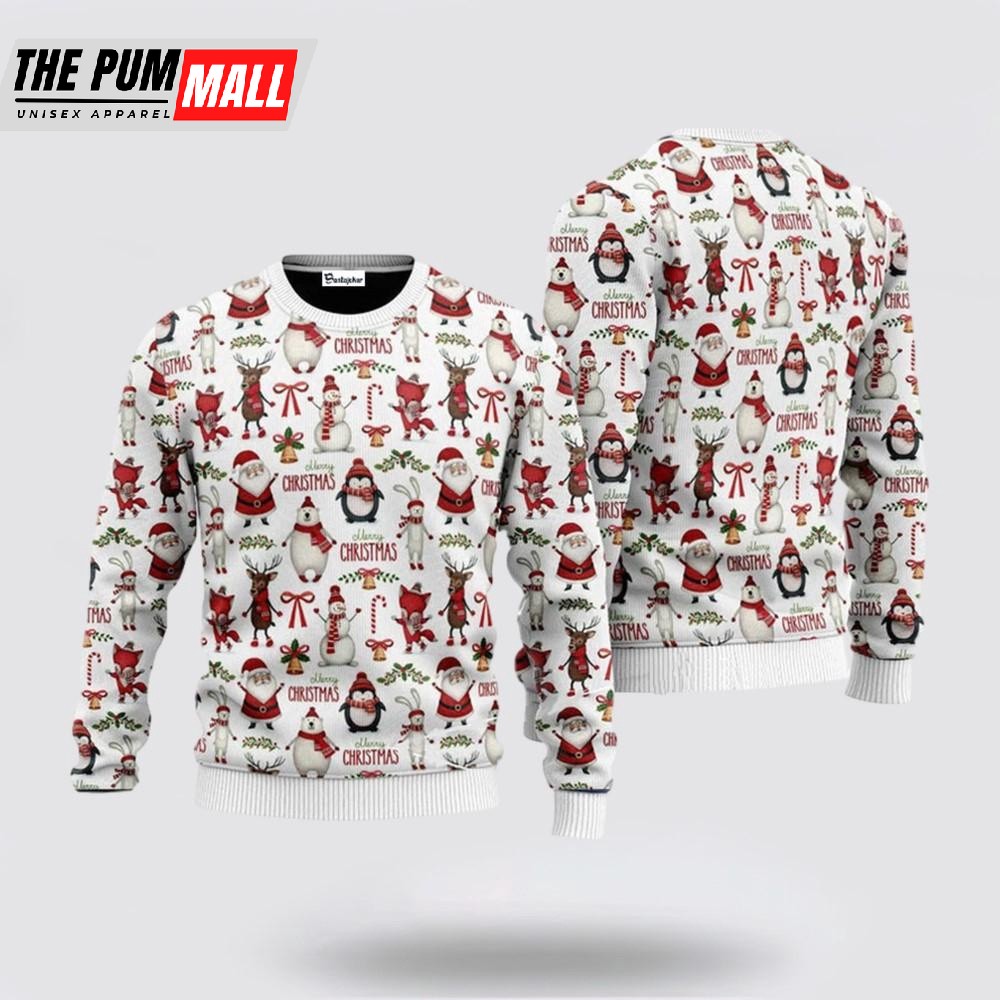 Santa Claus Christmas Ugly Sweater, Funny Santa Sweaters