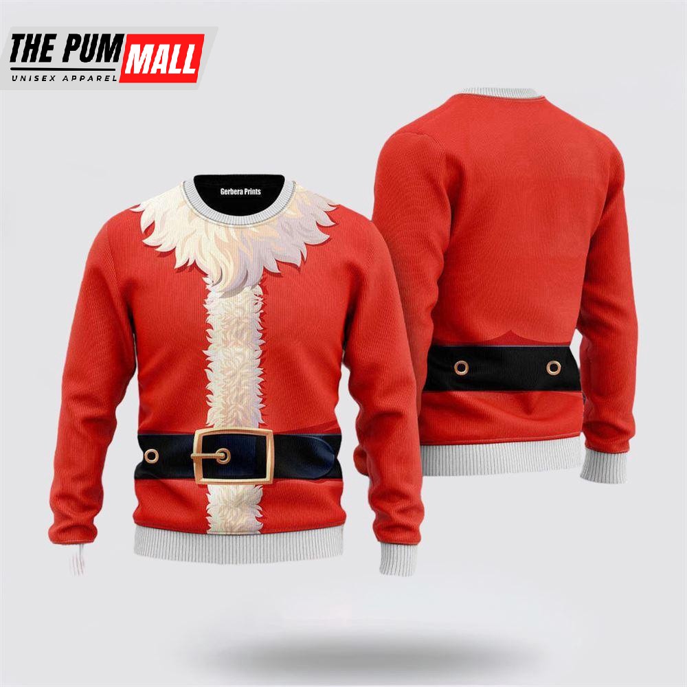 Santa Claus Costume Cosplay Pattern Ugly Christmas Sweater