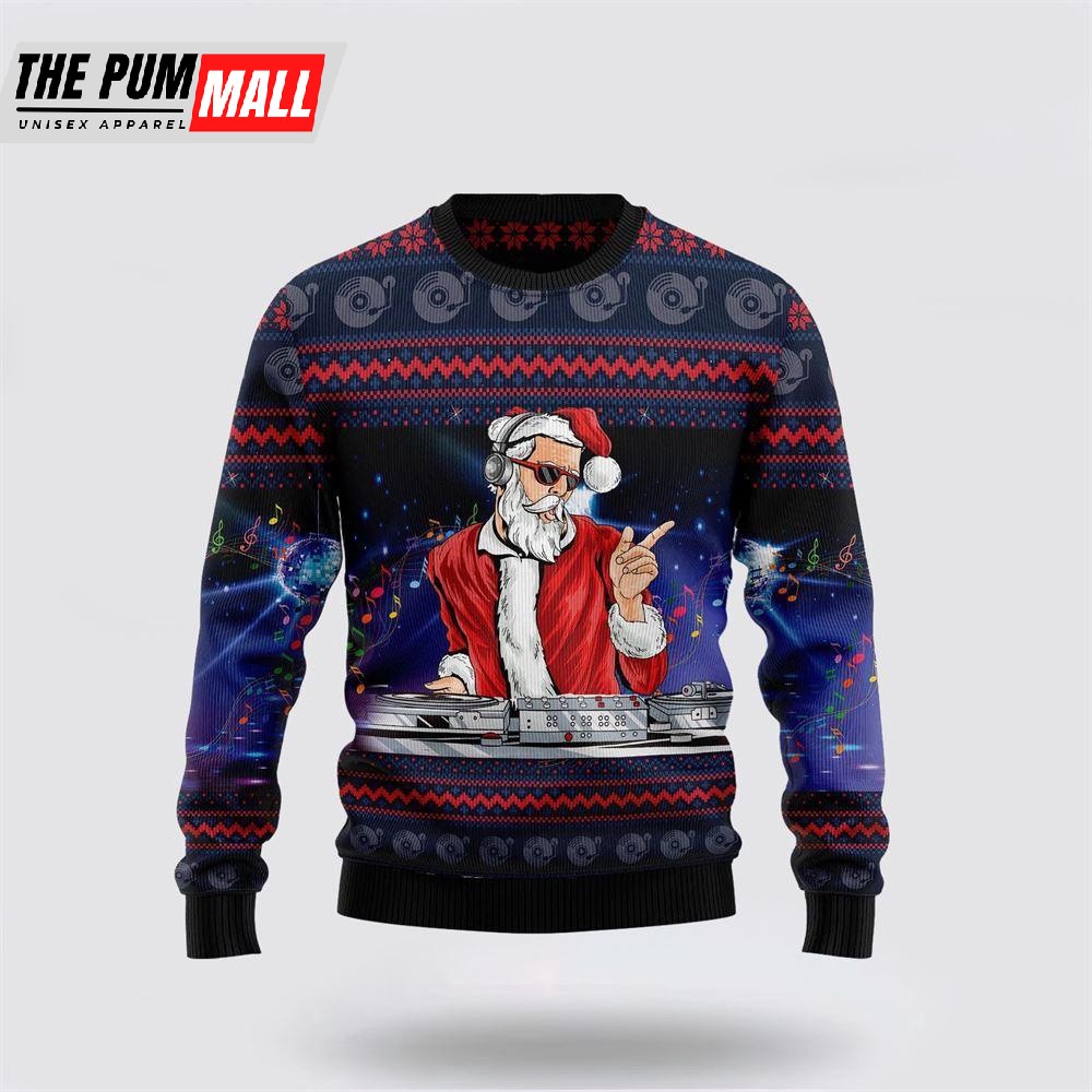 Santa Claus Dance Night Party Ugly Sweater