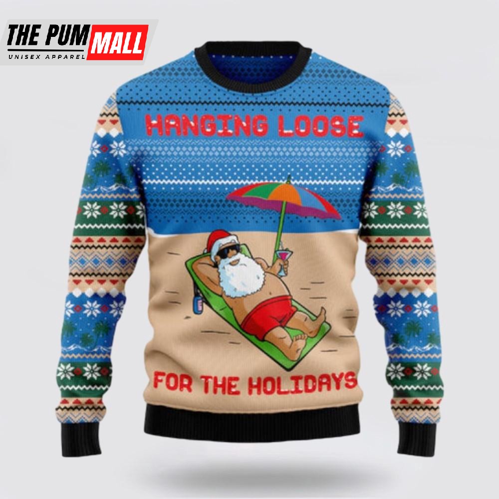 Santa Claus Holiday Ugly Sweater, Funny Santa Sweaters
