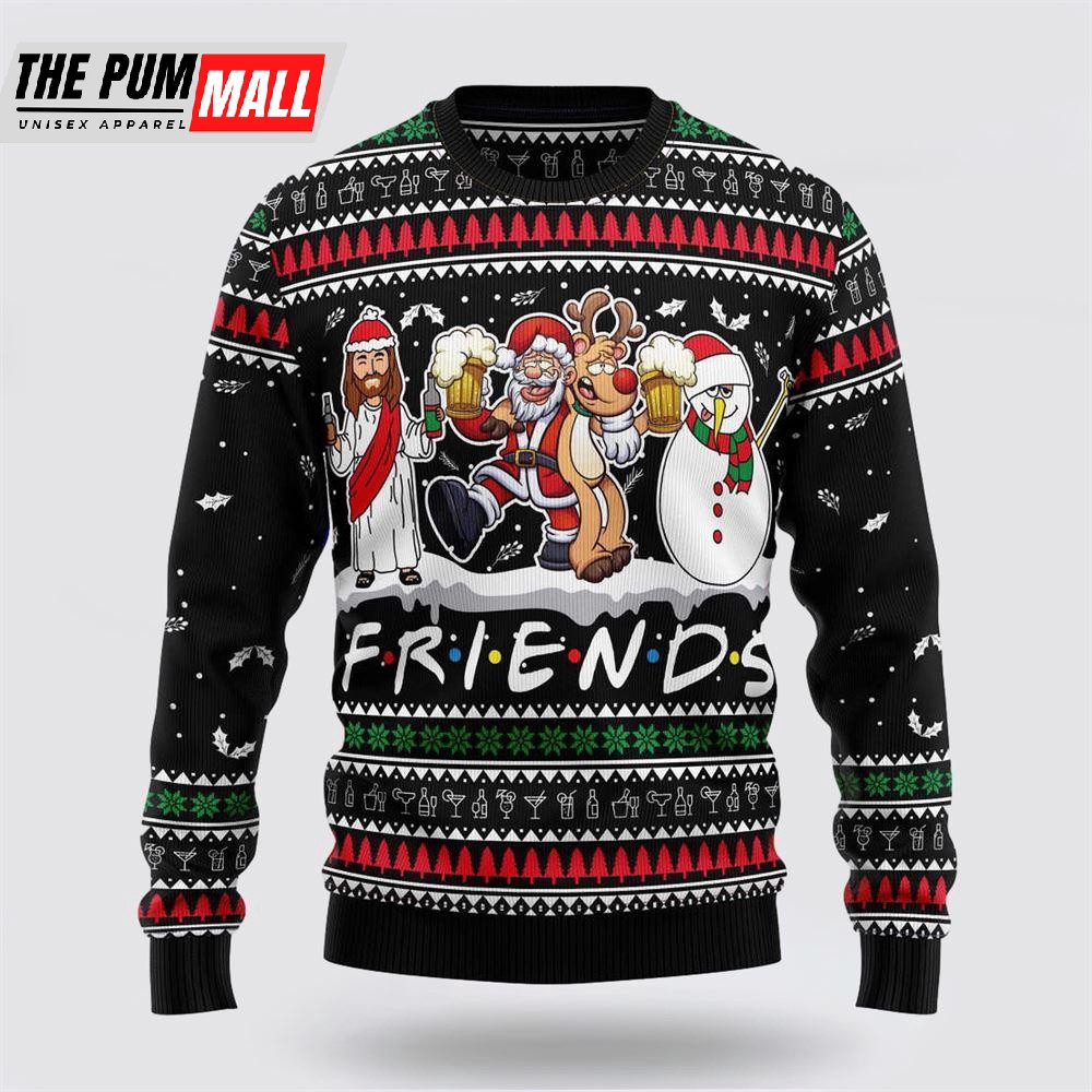 Santa Claus Jesus Friend Ugly Christmas Sweater