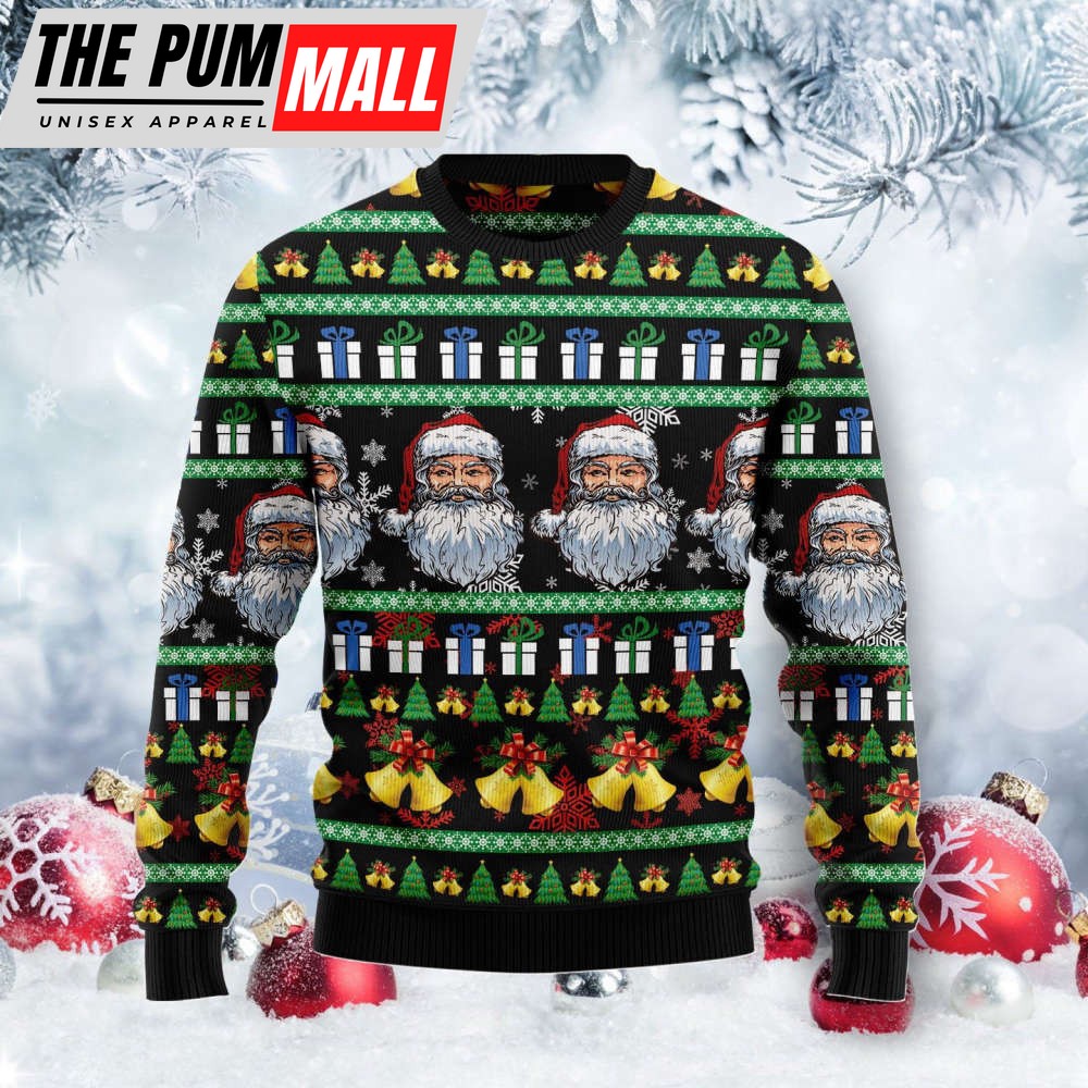 Santa Claus Jingle Bell Ugly Christmas Sweater, Best Gift For Christmas 2023