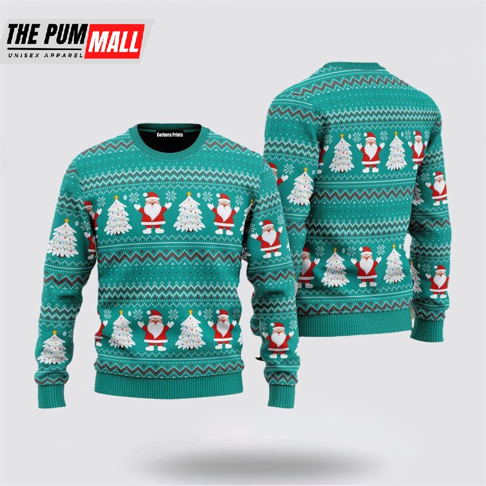 Santa Claus Joyful Holiday Ugly Christmas Sweater