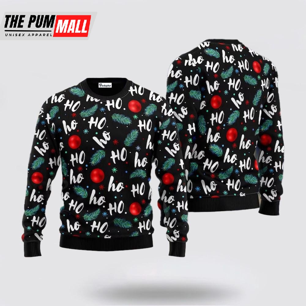 Santa Claus Laughing HoHoHo Ugly Sweater, Funny Santa Sweaters