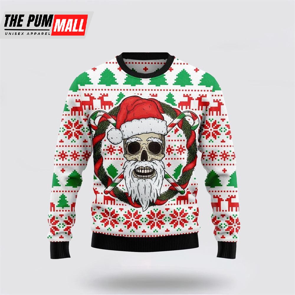 Santa Claus Skull Ugly Christmas Sweater
