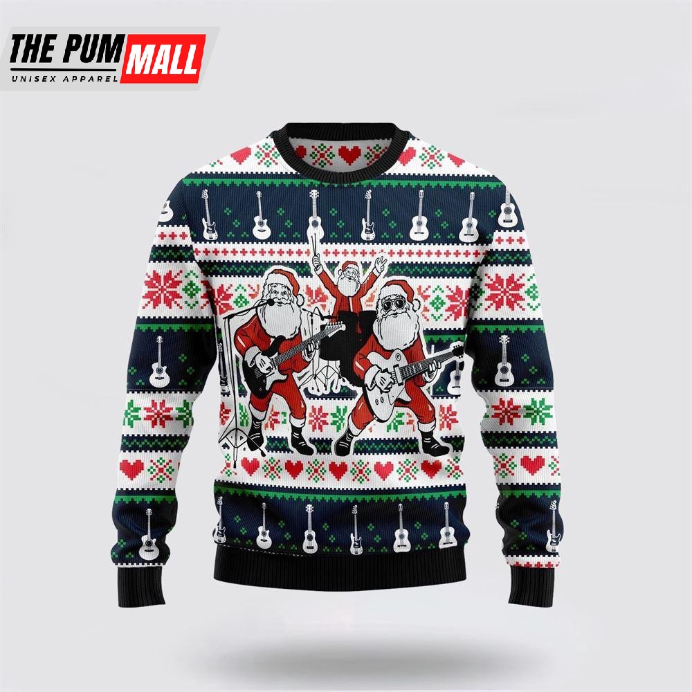 Santa Clauss Band Ugly Christmas Sweater